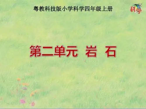粤教版小学科学四年级上册第二单元《岩石》课件(共8课时)