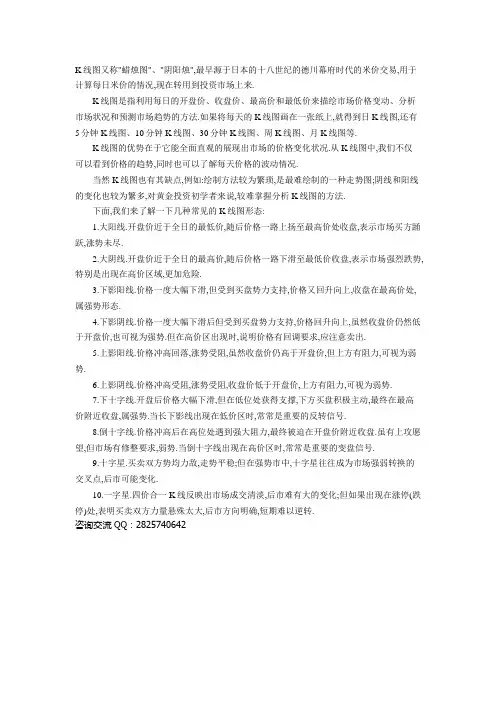 K线图的简介以及运用