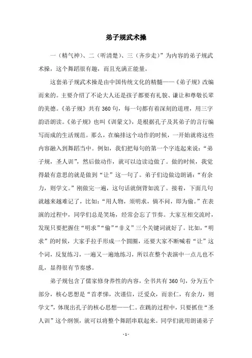 弟子规武术操