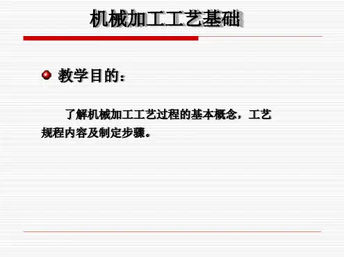 机械加工工艺基础-PowerPointPresenta
