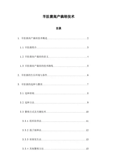 羊肚菌高产栽培技术