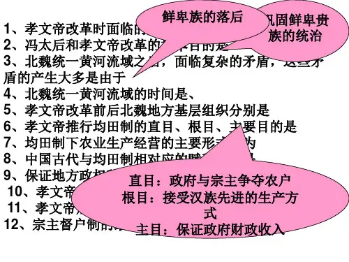 人教版高中历史选修一3.3促进民族大融合课件(共20张PPT)