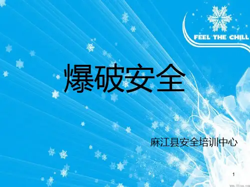 爆破工程的安全管理PPT课件