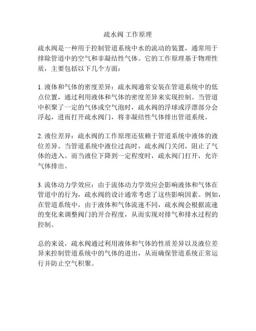 疏水阀 工作原理