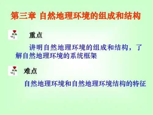 自然地理环境的组成和结构