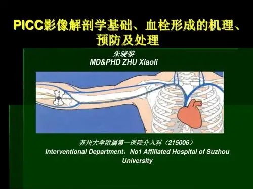 2013-5PICC置管影像解剖学基础 血栓形成的机理、预防及处理