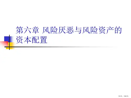 风险厌恶与风险资产的资本配置讲义