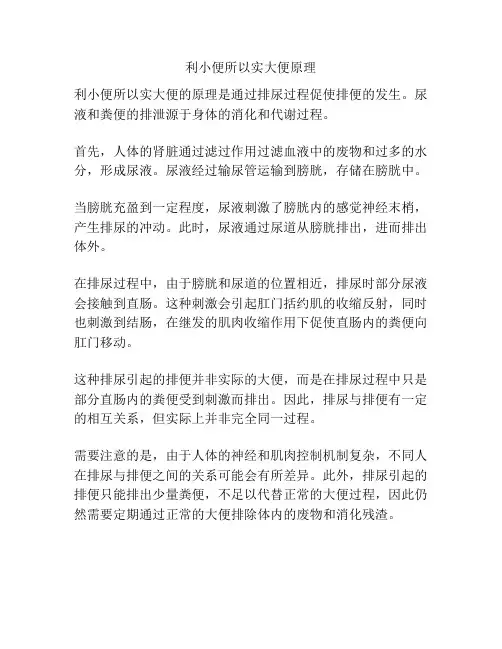 利小便所以实大便原理