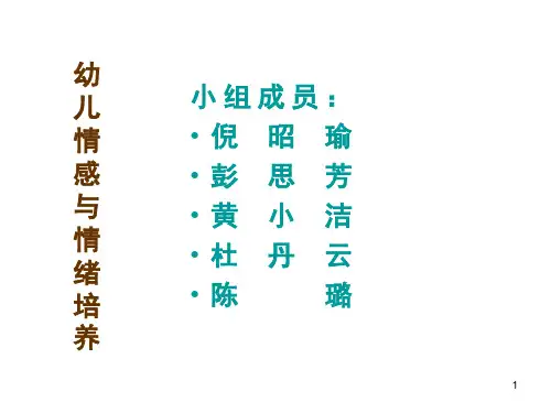 幼儿情感与情绪培养(课堂PPT)