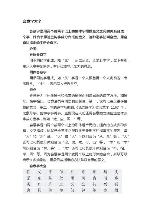 会意字大全