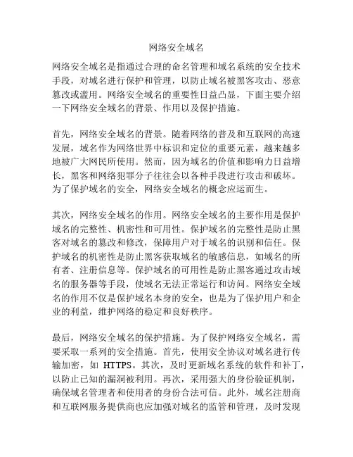 网络安全域名