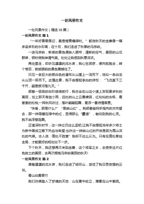 一处风景作文