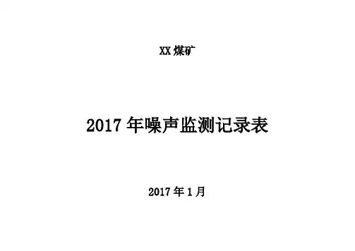 煤矿噪声监测记录表