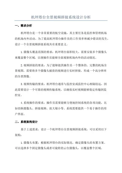 机坪塔台全景视频拼接系统设计分析