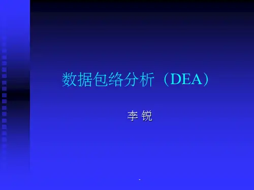 DEA数据包络分析(简明易懂版)ppt