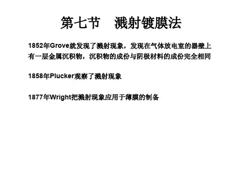 薄膜光学与制作_第03章 02溅射镀膜法
