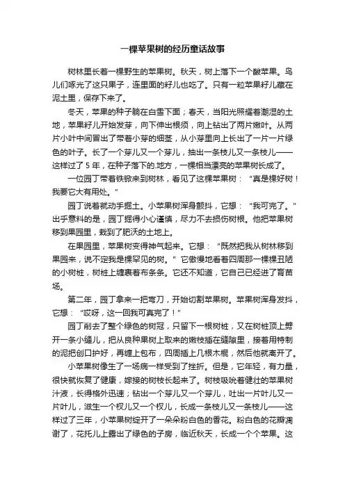 一棵苹果树的经历童话故事