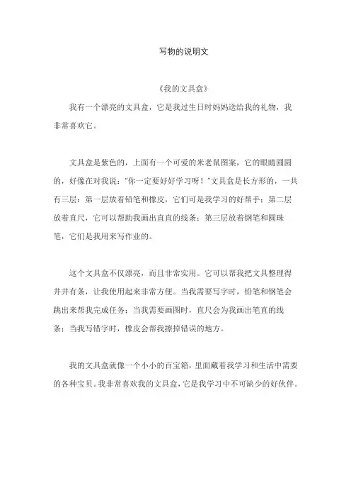 写物的说明文