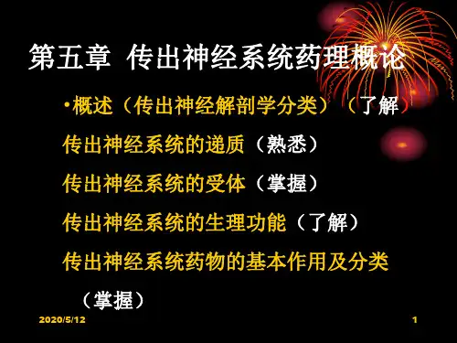第5章  传出神经系统概论 ppt课件