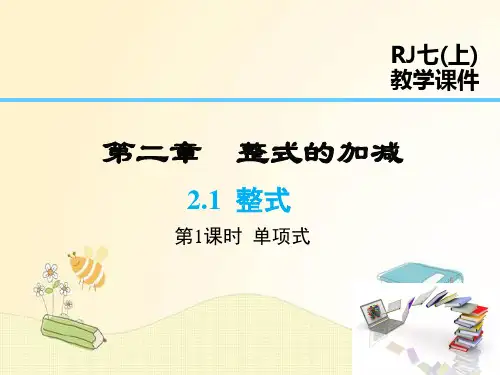 人教版七年级数学上册第2章：单项式