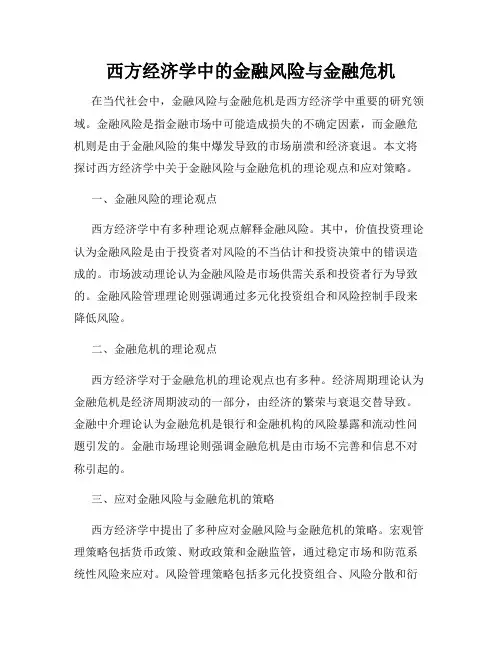 西方经济学中的金融风险与金融危机