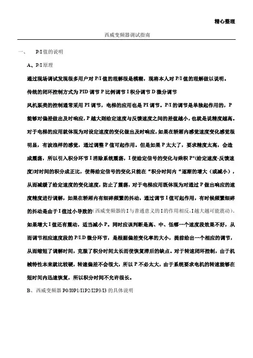 博林特西威变频器调试指南