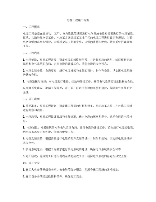 电缆工程施工方案