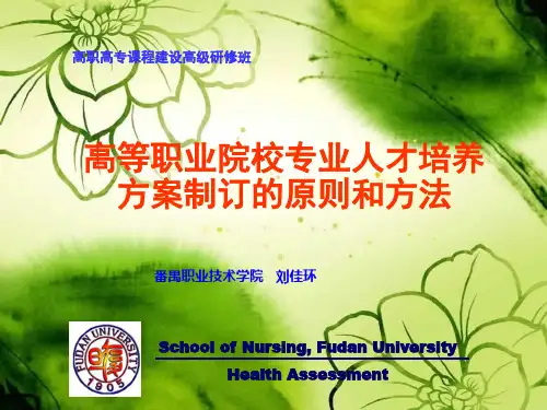 高职专业人才培养方案制定的原则和方法