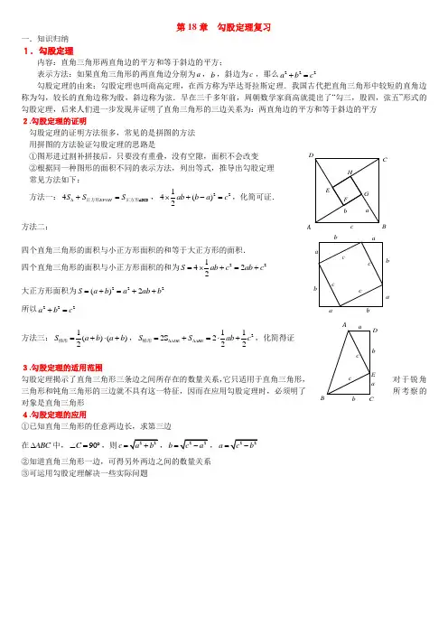 勾股定理知识点总结
