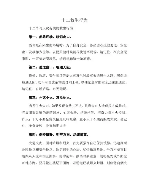 十二救生行为