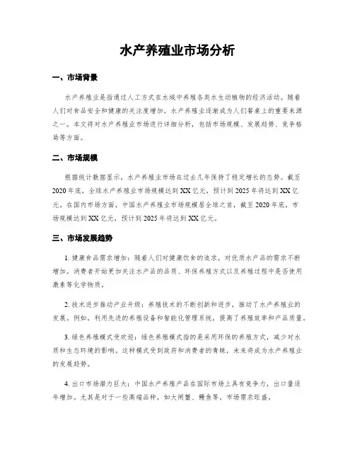 水产养殖业市场分析