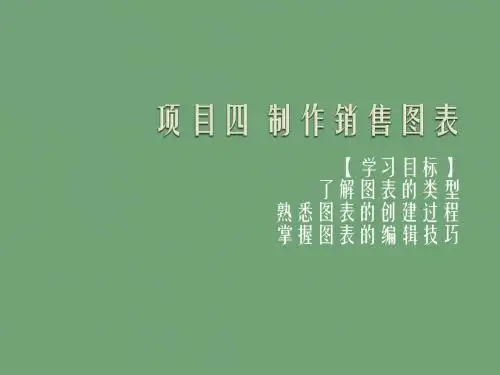 Excel 2007实用教程项目四 制作销售图表