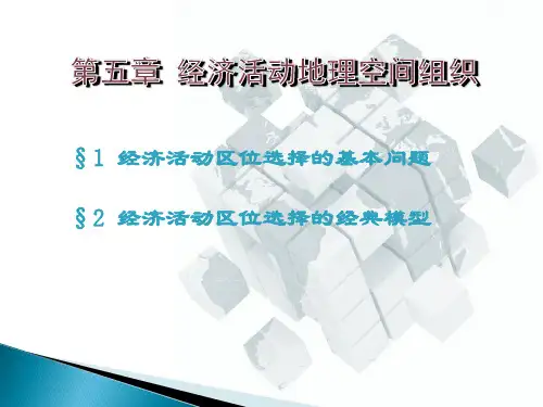 经济地理学(第二版)-第5章经济活动地理空间组织  ppt课件