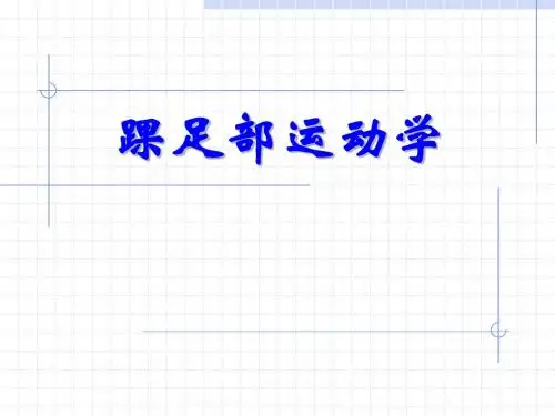 踝足部运动学课件