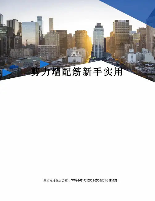 剪力墙配筋新手实用完整版