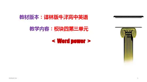 译林版英语模块四Unit3 Word power课件(共21张PPT)