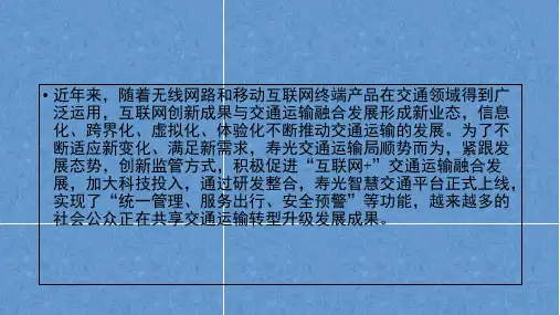 智慧交通平台整体解决方案文档资料