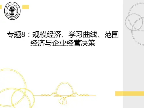 企业经营决策、范围经济、规模经济、学习曲线