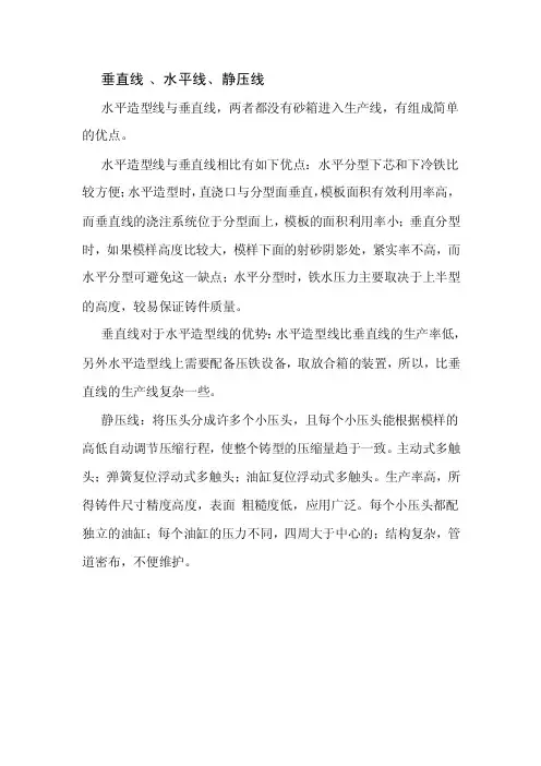 垂直线、水平线、静压线的优缺点