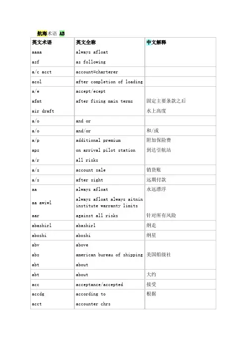 航海术语
