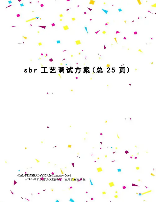 sbr工艺调试方案