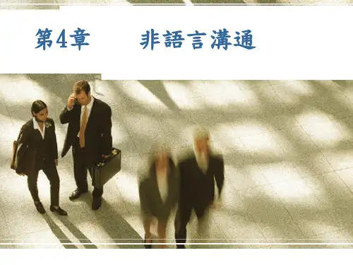 第4章非语言沟通ppt课件