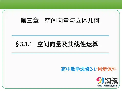 课件2：3.1.1 空间向量及其加减运算 