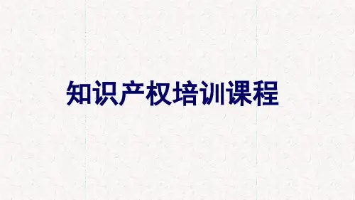 知识产权及专利知识培训课件[文字可编辑]