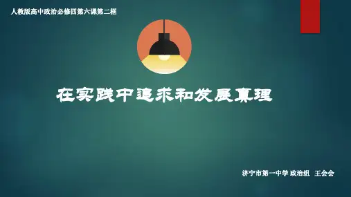 人教版高中政治必修四 .在实践中追求和发展真理(共张PPT)