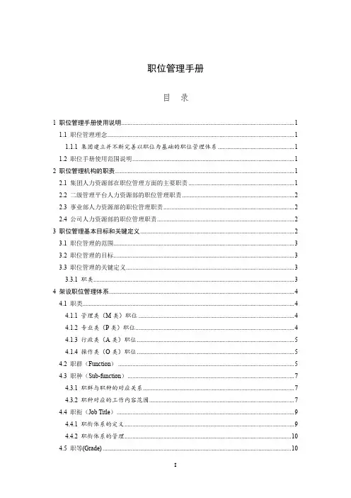 职位管理手册
