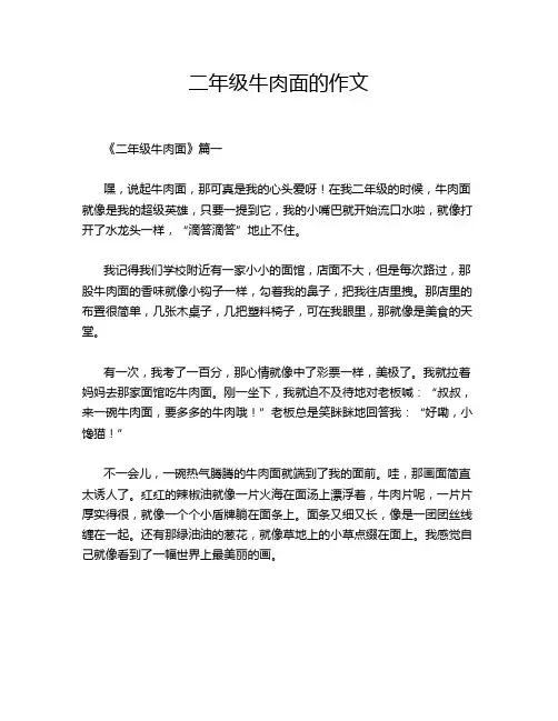 二年级牛肉面的作文