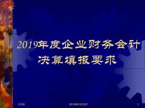 2019年度企业财务会计决算填报要求-PPT文档资料
