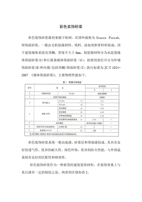彩色砂浆VS真石漆