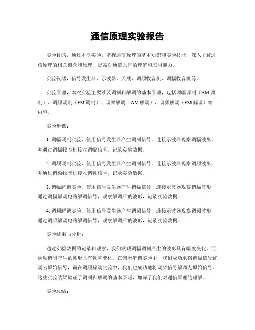 通信原理实验报告